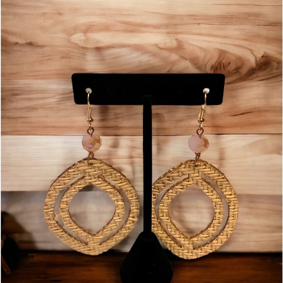 Passion of Essence Jewelry - SALE! Afrocentric Women Wooden Teardrop Shaped Wood Dangle Earrings